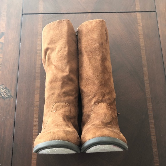 Justice Shoes - Justice Brown Fringed Tall Boots